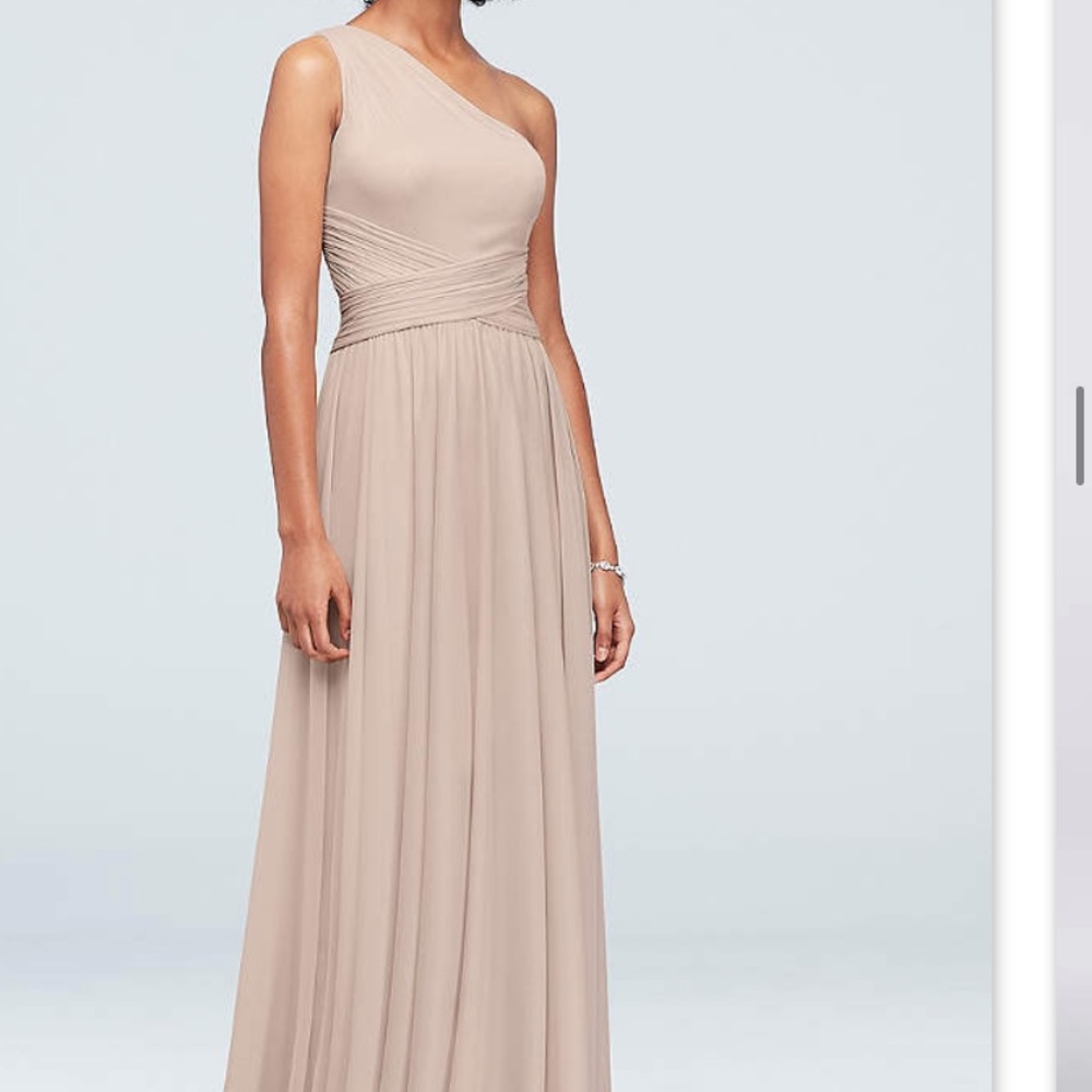 David’s Bridal bridesmaid dress in the color: Biscotti
